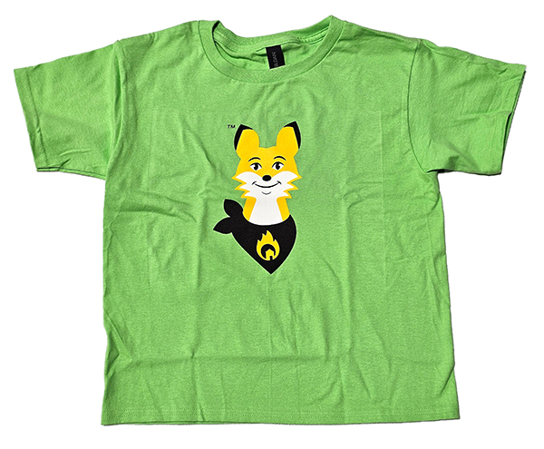 T-Shirt, Firesmart, Ember. Lime Youth, Small