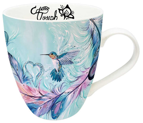 Mug, Porcelain, Hummingbird Feathers