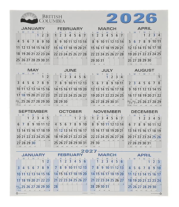2026/2027 Wall Calendar
