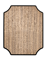 Blank Walnut Veneer With Notched Corners